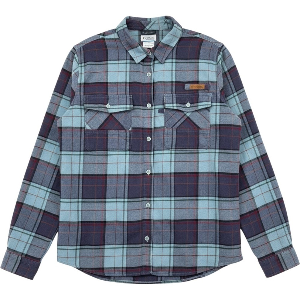 Columbia Plaid Flannel Shirt Men's L Blue Gorpcore Outdoor Cottagecore